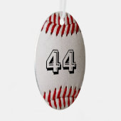 Ornement En Métal Baseball avec numéro personnalisable (Avant droite)