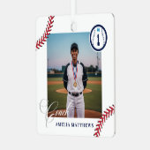 Ornement En Métal Baseball Coach Appreciation Team Photo Keepsake (Avant gauche)