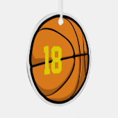 Ornement En Métal Basket-ball Custom Player Numéro d'équipe Année (Avant droite)