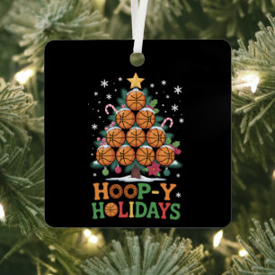 Ornement En Métal Basketball Joyeux Noël Sport de Fêtes de Fin d'Ann