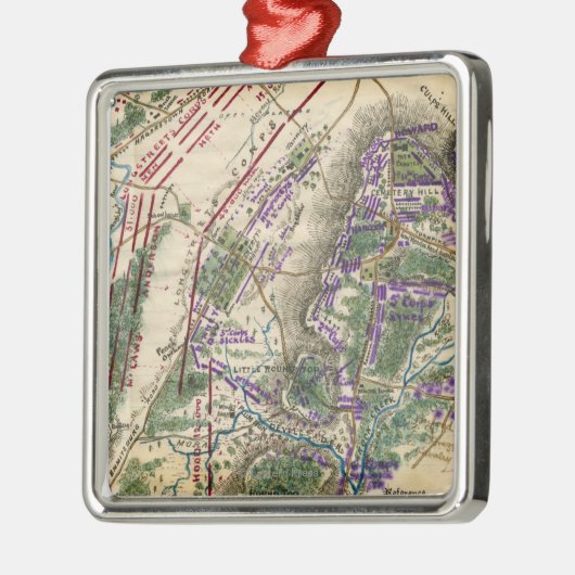 Ornement En Métal Bataille de Gettysburg 8 (Gauche)