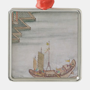Ornement En Métal Bateau chinois