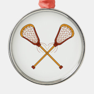 Ornement En Métal Bâtons de lacrosse