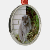 Ornement En Métal Beau chat bleu (Droite)