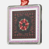 Ornement En Métal Beau rose Bleu Blanc Coeurs d'amour Design (Gauche)