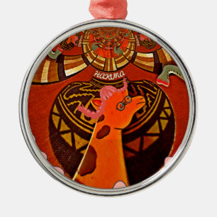 Ornement En Métal Beautiful Amazing Giraffe love safari