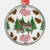 Ornement En Métal Beautiful Donkeys Christmas Ornament Keepsake (Devant)