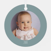 Ornement En Métal Bébé Filles Premier Noël Rudolph Reindeer & neige (Verso)