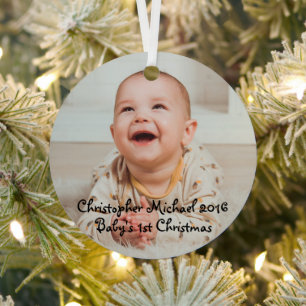 Ornement En Métal Bébé Noël