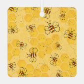 Ornement En Métal Bee Buzzing Honey Bees mignonne (Verso)