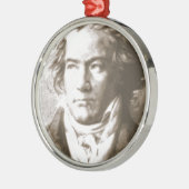 Ornement En Métal Beethoven À Sepia (Gauche)