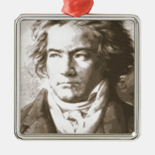 Ornement En Métal Beethoven À Sepia