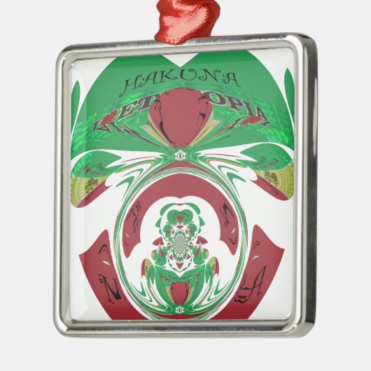 Ornement En Métal Belle Ethiopie Belle Hakuna Matata J'aime Hea (Gauche)