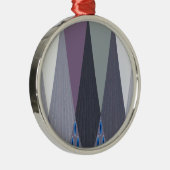 Ornement En Métal Belle impression Extraordinaire Chevron Design Art (Droite)