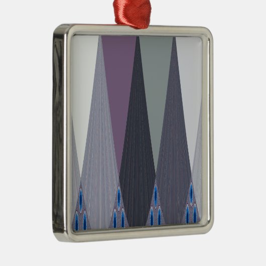 Ornement En Métal Belle impression Extraordinaire Chevron Design Art (Droite)