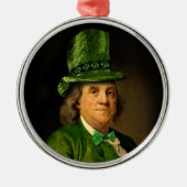 Ornement En Métal Benjamin Franklin Clover Saint-Patrick (Devant)