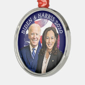 Ornement En Métal Biden et Harris Election 2020 Keepsaké (Gauche)