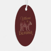 Ornement En Métal Bienvenue à California Bear Forest (Avant droite)