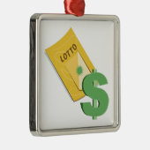 Ornement En Métal Billet de loto (Droite)