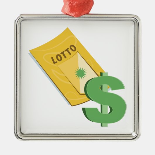 Ornement En Métal Billet de loto (Devant)