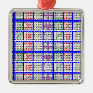 Ornement En Métal Bingo Game Motifs Grille