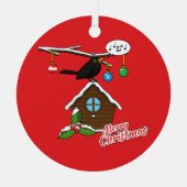 Ornement En Métal Bird House Joyeux Noël (Recto)