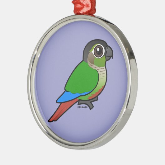 Ornement En Métal Birdorable Conure Vert-cheeked (Gauche)