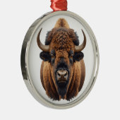 Ornement En Métal Bison / Buffle (Droite)