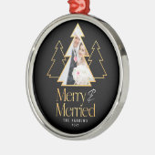 Ornement En Métal Black & Gold Christmas Tree photo nouvellement app (Gauche)