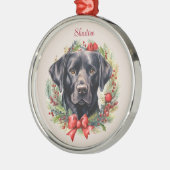 Ornement En Métal Black Labrador Retriers Noël Pet Memorial (Gauche)