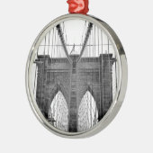 Ornement En Métal Black White Brooklyn Bridge New York (Gauche)