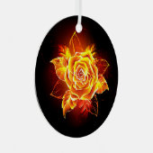 Ornement En Métal Blooming Fire Rose (Avant droite)