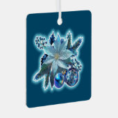 Ornement En Métal Blue Poinsettia Joy (Avant droite)