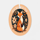 Ornement En Métal Boho Fox "Stay Wild, Stay Free" Woodland Design (Avant gauche)