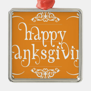 Ornement En Métal bon thanksgiving élégant