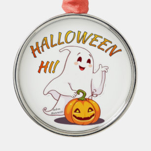 Ornement En Métal Bonjour ! Halloween