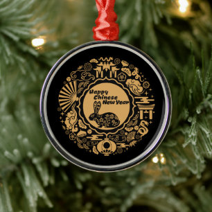 Ornement En Métal Bonne année chinoise du lapin