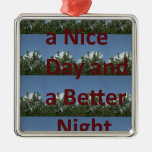 Ornement En Métal Bonne journée et meilleur art nocturne