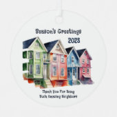 Ornement En Métal Bonnes Fêtes 2023 voisin (Recto)