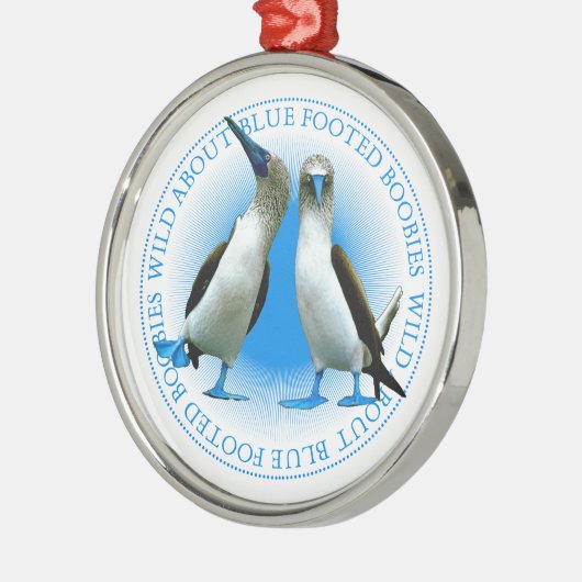 Ornement En Métal Boobies Plantes Bleues Des Îles Galapagos (Gauche)