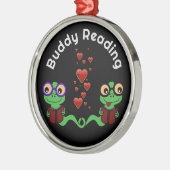 Ornement En Métal Bookworms Buddy Lecture (Gauche)