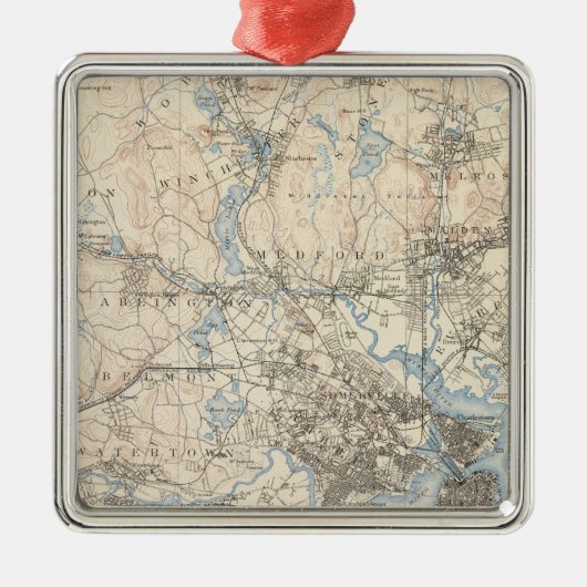 Ornement En Métal Boston, le Massachusetts (Devant)