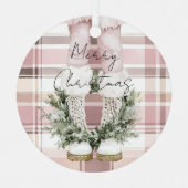 Ornement En Métal Bottes Chic Noir Rose (Recto)