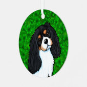 Ornement En Métal Bouton Cavalier King Charles Spaniel (Avant gauche)