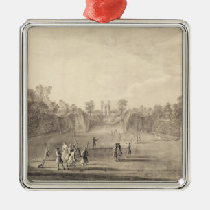 Ornement En Métal Bowling Green chez Claremont, 1738 (gravure)