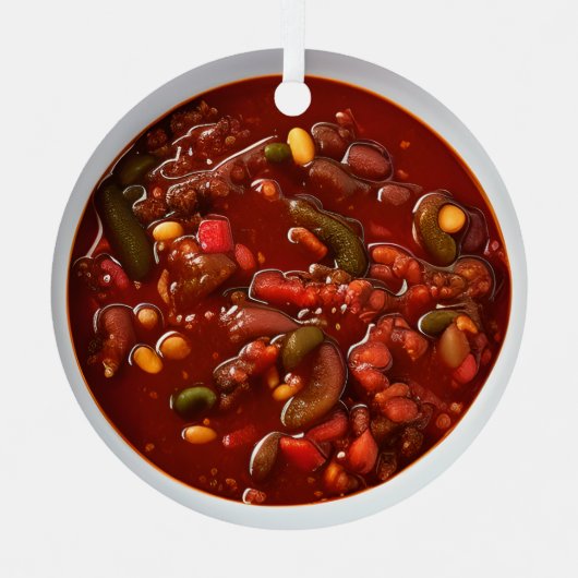 Ornement En Métal Brrr C'est un Noël chili | Jeu de nourriture amusa (Recto)