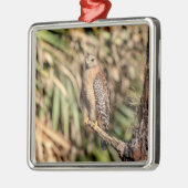 Ornement En Métal Buse à épaulettes rouge dans un arbre (Gauche)