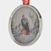 Ornement En Métal Buse à queue rousse (Gauche)