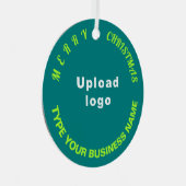 Ornement En Métal Business Noël Turquoise Cercle vert (Avant droite)