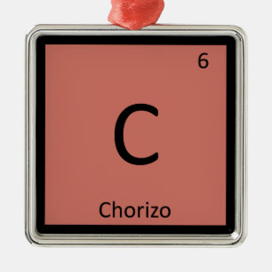 Ornement En Métal C - Chorizo Chimie Symbole de table périodique